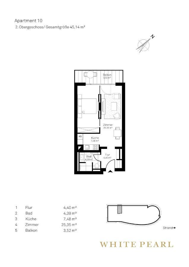 טימנדורפר שטרנד White Pearl Apartment 2.10 מראה חיצוני תמונה